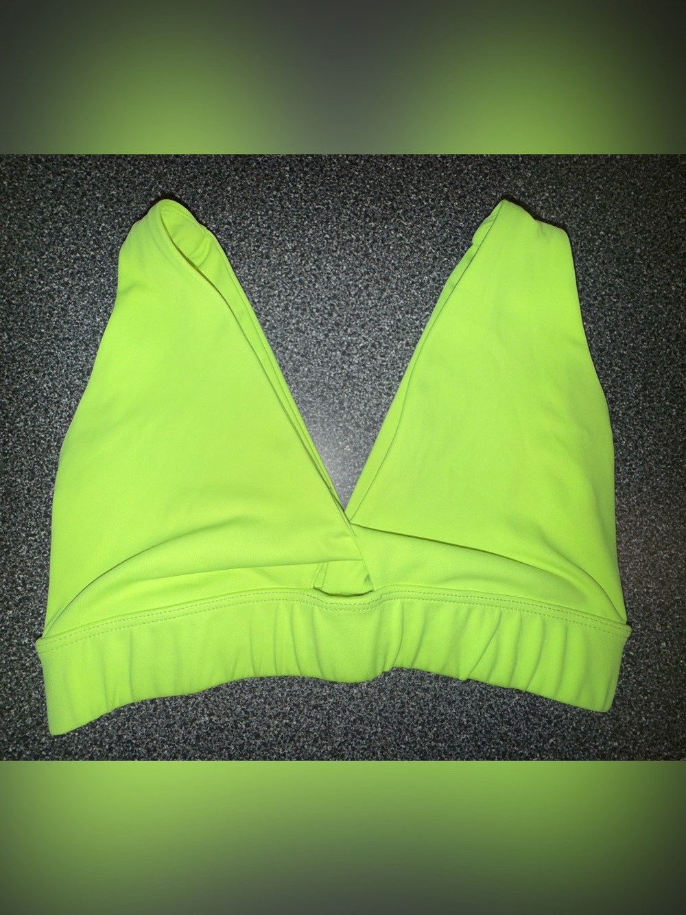 Tiger Friday Neon Green Dance Bra Top Size Adult X-Small ** see below**